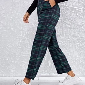 Slant pocket tartan pants